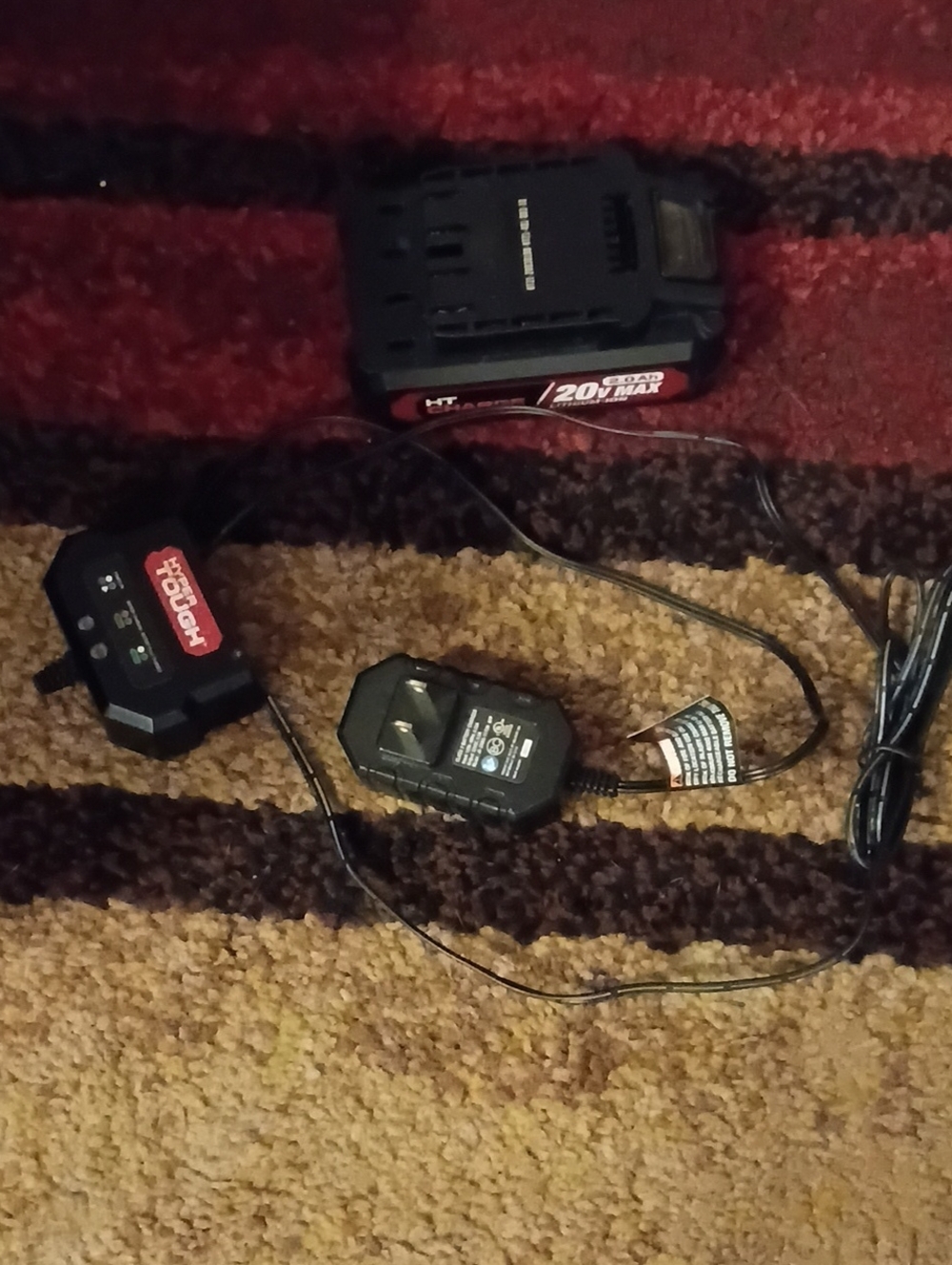 20V Max Battery,  Battery Charger and Power Adapter - Black/Red